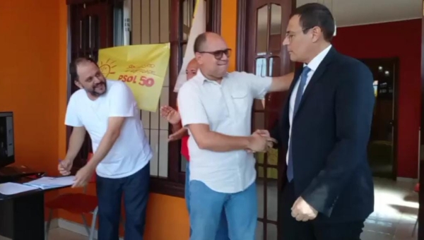 PSOL é o primeiro partido do Acre a oficializar candidaturas: Nilson para governador e Sanderson ao Senado